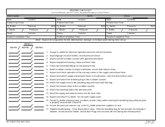 DA Form 7756 Predive Checklist