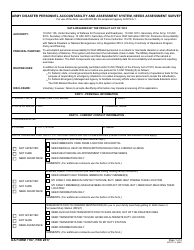 DA Form 7767 Army Disaster Personnel Accountability and Assessment System, Needs Assessment Survey