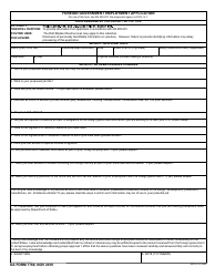 Document preview: DA Form 7769 Foreign Government Employment Application