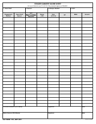 Document preview: DA Form 7787 Stinger Gunnery Score Sheet