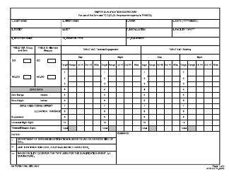 Document preview: DA Form 7785 Sniper Qualification Scorecard