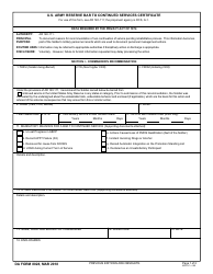 DA Form 8028 U.S. Army Reserve Bar to Continued Services Certificate