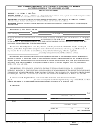Document preview: DD Form 462 Bond of Person Designated to Act on Behalf of Incompetent Member or Former Member of the Uniformed Services