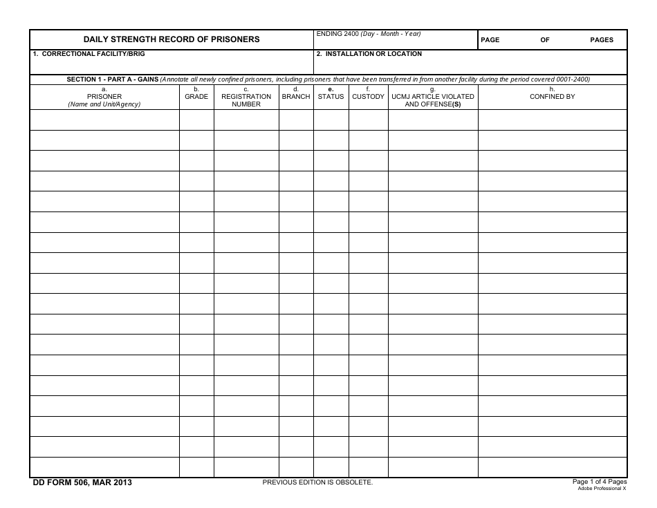 DD Form 506 - Fill Out, Sign Online and Download Fillable PDF ...