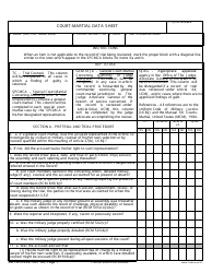 Document preview: DD Form 494 Court-Martial Data Sheet