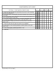DD Form 494 Court-Martial Data Sheet, Page 5