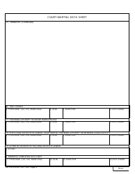 DD Form 494 Court-Martial Data Sheet, Page 6