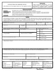 Document preview: DD Form 827 Application for Arrears in Pay