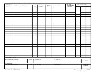 DD Form 1079 Disinterment Register From Temporary Interment Sites, Page 2