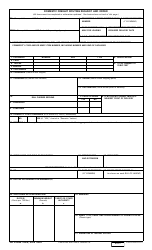 DD Form 1085 Domestic Freight Routing Request and Order