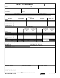 Document preview: DD Form 1220 Concrete Mixture Design Data