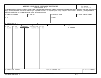 Document preview: DD Form 1368 Modified Use of Leased Communication Facilities