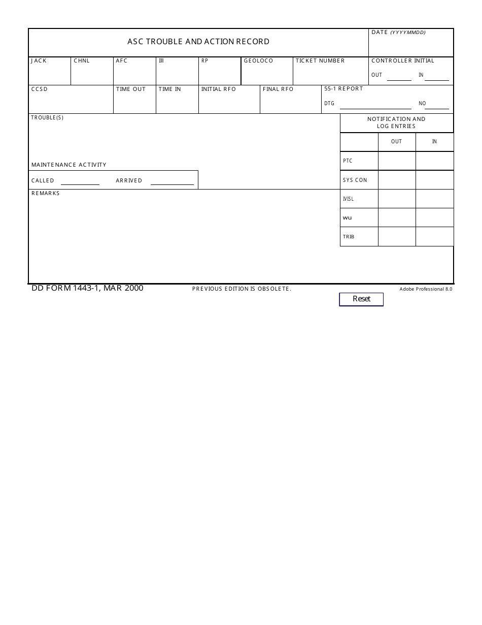 Dd Form 1443-1 - Fill Out, Sign Online And Download Fillable Pdf 