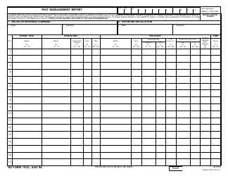 Document preview: DD Form 1532 Pest Management Report