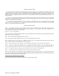 DD Form 1367 Commercial Communication Work Order, Page 2