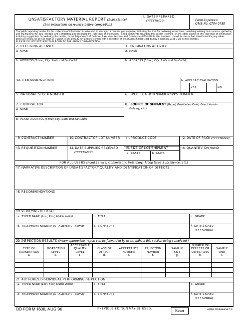 DD Form 1608 Fill Out Sign Online And Download Fillable PDF