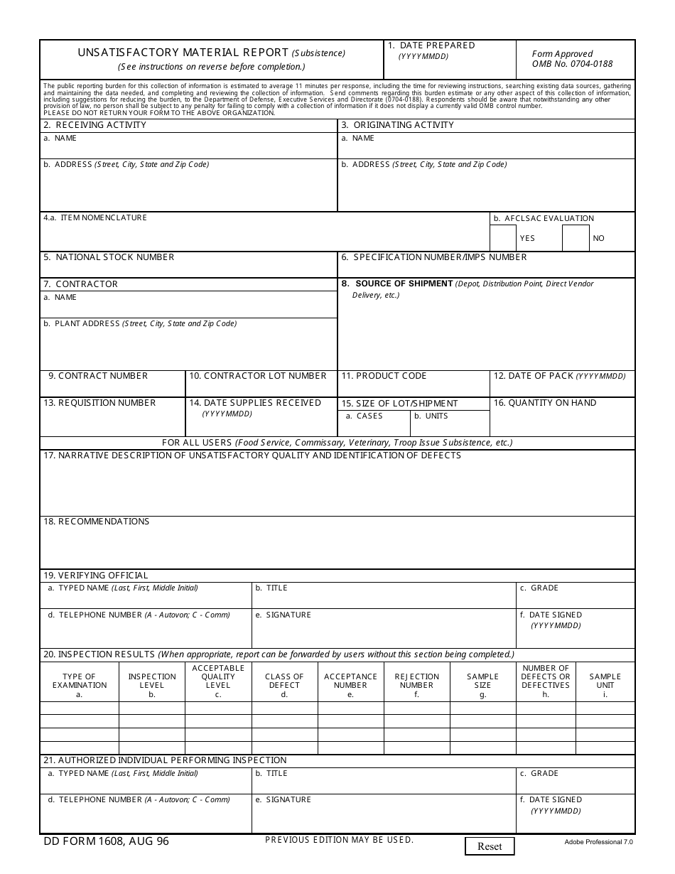 DD Form 1608 - Fill Out, Sign Online and Download Fillable PDF ...