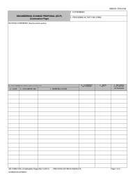 DD Form 1692C Engineering Change Proposal (Ecp), Continuation Page