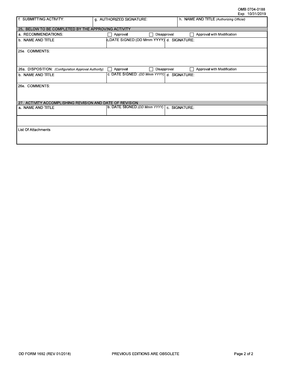 DD Form 1692 / 1 Engineering Change Proposal (Ecp), Page 1, Page 2