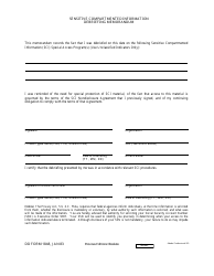 Document preview: DD Form 1848 Sensitive Compartmented Information Debriefing Memorandum