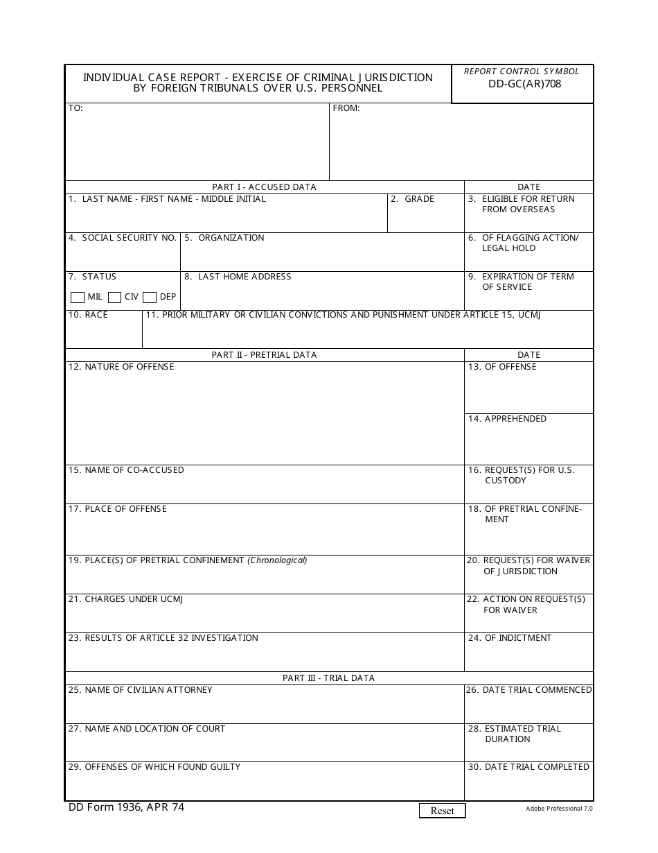 DD Form 1936 Fill Out, Sign Online and Download Fillable PDF
