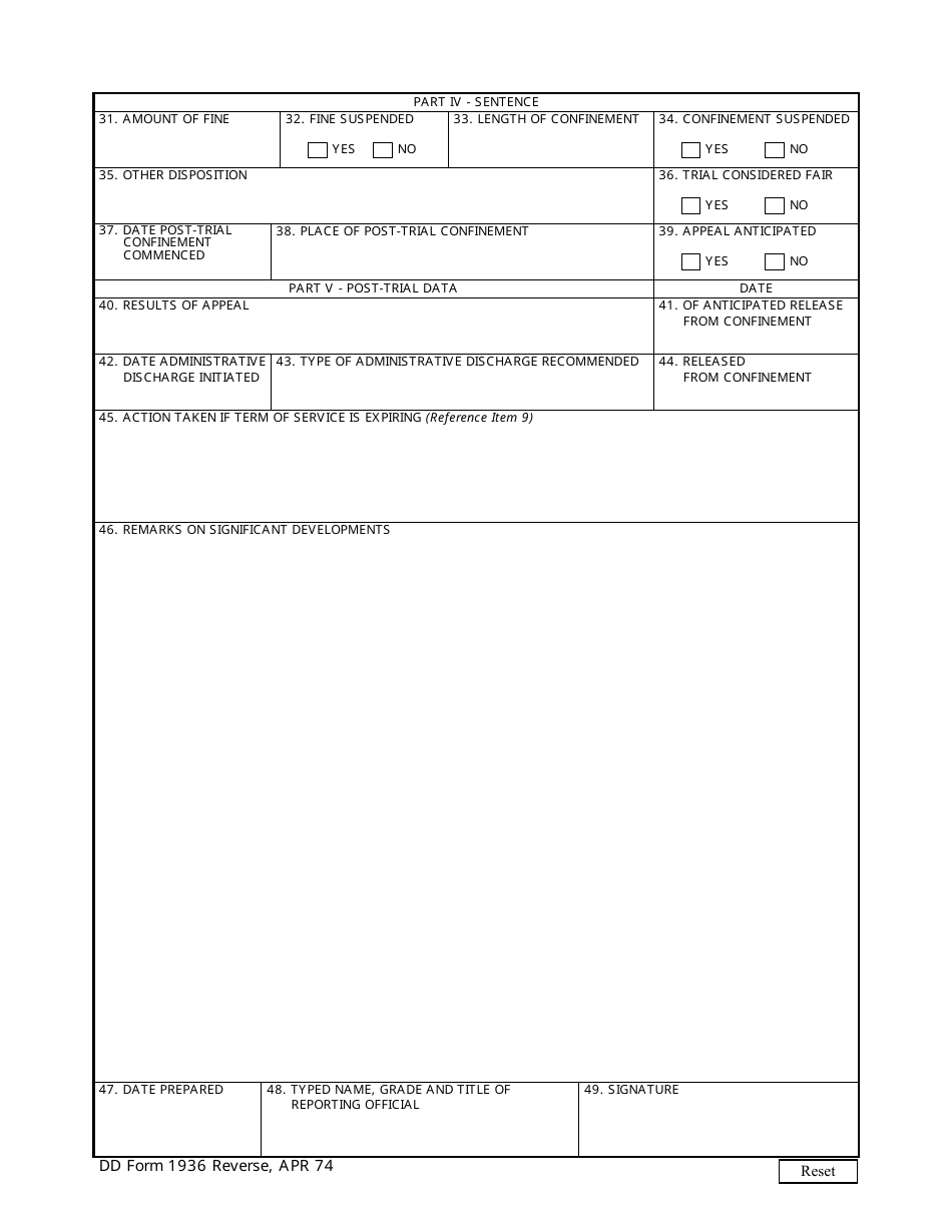 DD Form 1936 - Fill Out, Sign Online and Download Fillable PDF ...