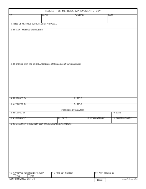 DD Form 2032  Printable Pdf