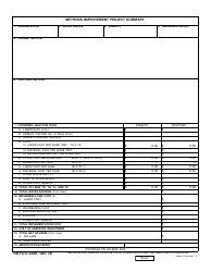 DD Form 2036 Methods Improvement Project Summary