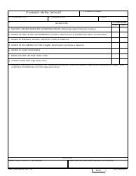Document preview: DD Form 2039 Standards Review Checklist