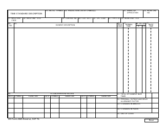 DD Form 2045 Work Standard and Methods Description Sheet, Page 2