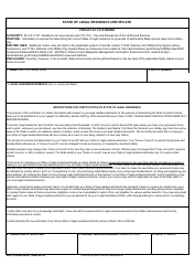 DD Form 2058 &quot;State of Legal Residence Certificate&quot;