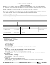 Document preview: DD Form 2208 Rabies Vaccination Certificate