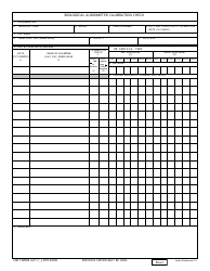 DD Form 2217 Biological Audiometer Calibration Check
