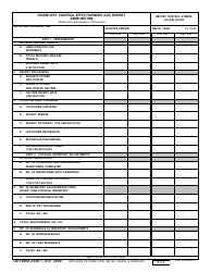 DD Form 2338-1 Inventory Control Effectiveness (ICE) Report Ammunition
