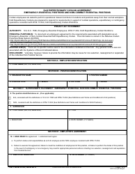 DD Form 2365 DoD Expeditionary Civilian Agreement: Emergency-Essential Positions and Non-combat Essential Positions