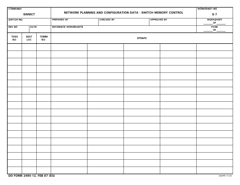 DD Form 2490-12 - Fill Out, Sign Online and Download Printable PDF ...