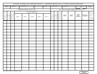 Document preview: DD Form 2490-16 Network Planning and Configuration Data - Conference Bridge and Call Service Position Worksheet