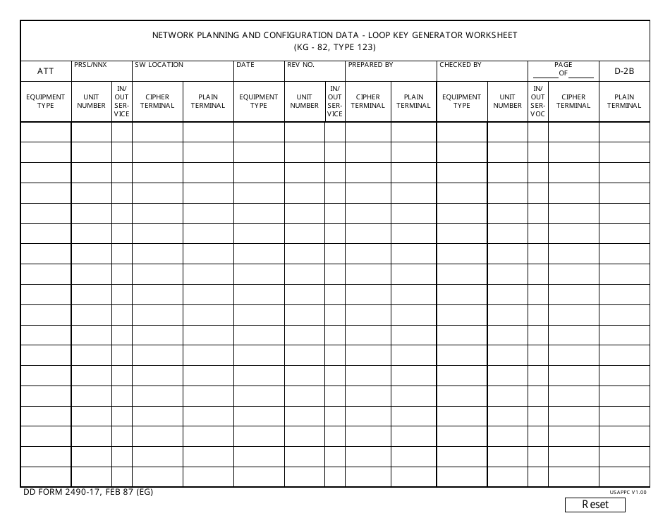 DD Form 2490-17 - Fill Out, Sign Online and Download Fillable PDF ...