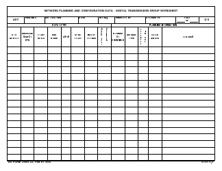 Document preview: DD Form 2490-22 Network Planning and Configuration Data - Digital Transmission Group Worksheet