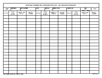 Document preview: DD Form 2490-26 Network Planning and Configuration Data - Net Rekeying Worksheet