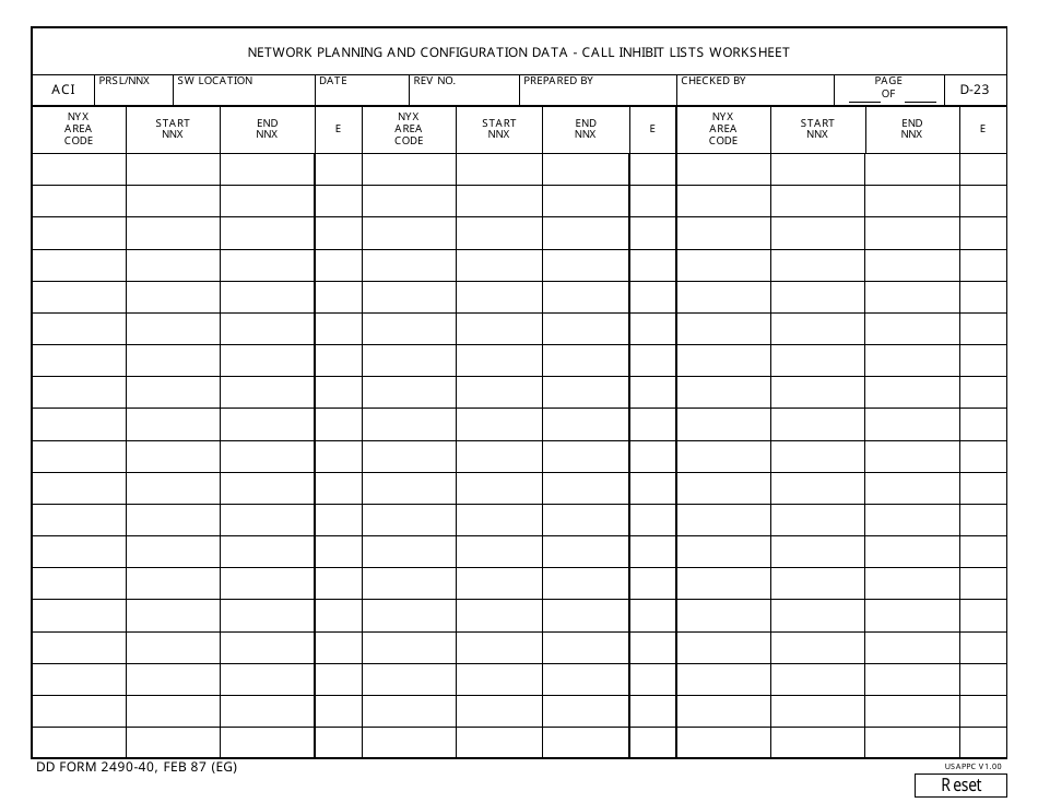 DD Form 2490-40 - Fill Out, Sign Online and Download Fillable PDF ...