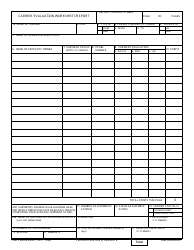 Document preview: DD Form 2497 Carrier Evaluation Worksheet/Report