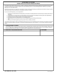 Document preview: DD Form 3031 Senior Executive Service Probation Period