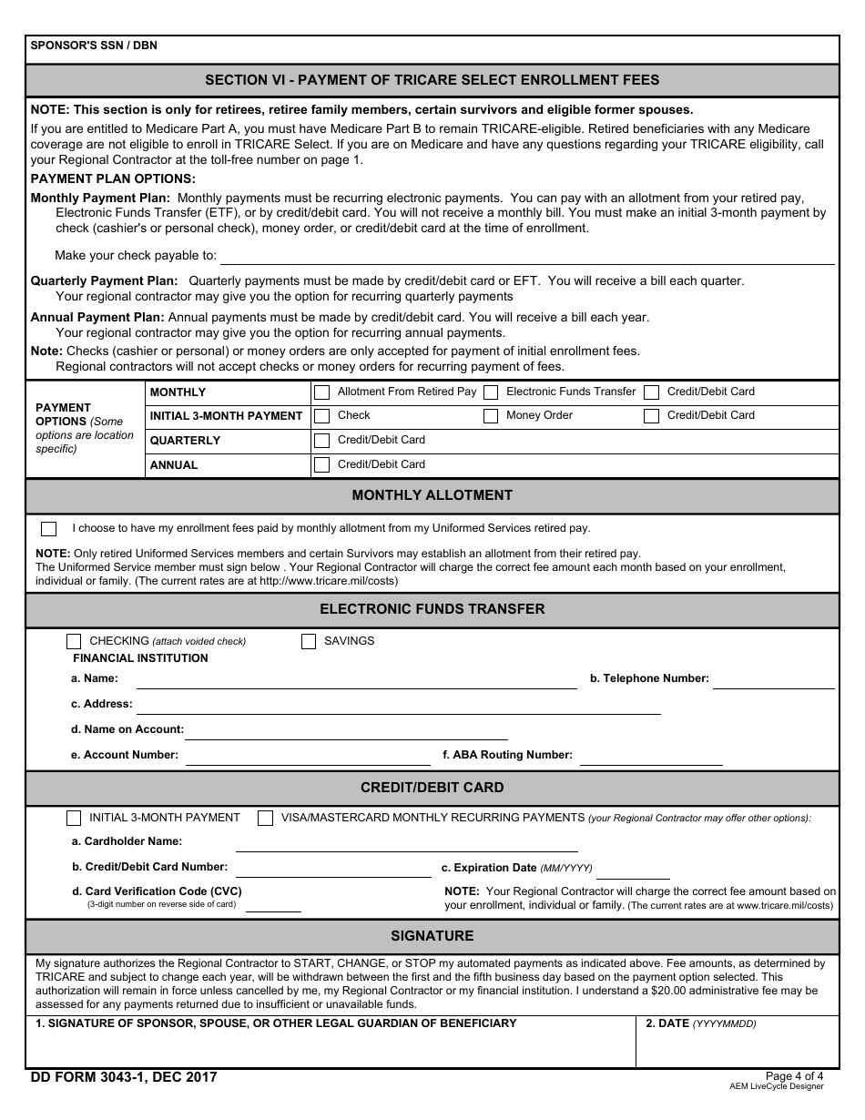 DD Form 3043-1 - Fill Out, Sign Online and Download Fillable PDF ...