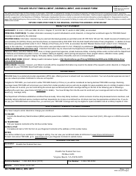 DD Form 3043-2 TRICARE Select Enrollment, Disenrollment, and Change Form (West)