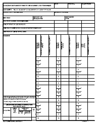 Document preview: DD Form 3038 Nuclear Data Sheet Route or Course Leg Technique
