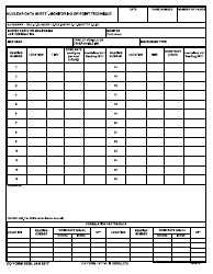 Document preview: DD Form 3039 Nuclear Data Sheet - Monitoring or Point Technique