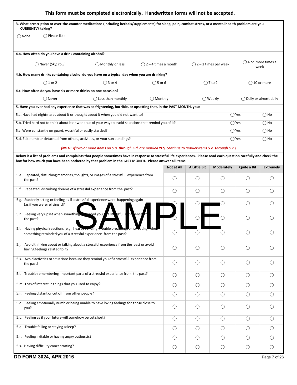 DD Form 3024 - Fill Out, Sign Online and Download Printable PDF ...