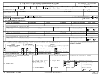 DA Form 285-ab U.S. Army Abbreviated Ground Accident Report (AGAR)