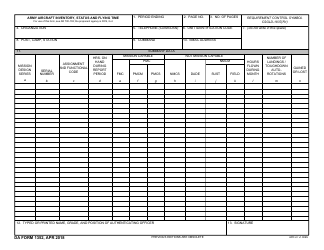 Document preview: DA Form 1352 Army Aircraft Inventory, Status and Flying Time